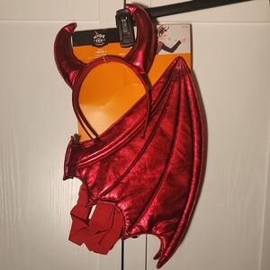 Shiny Red Devil Costume for Kids